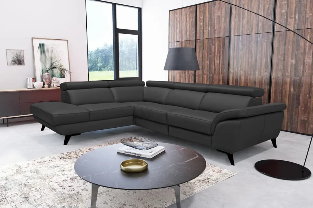 Ecksofa Diaolun | Schwarz