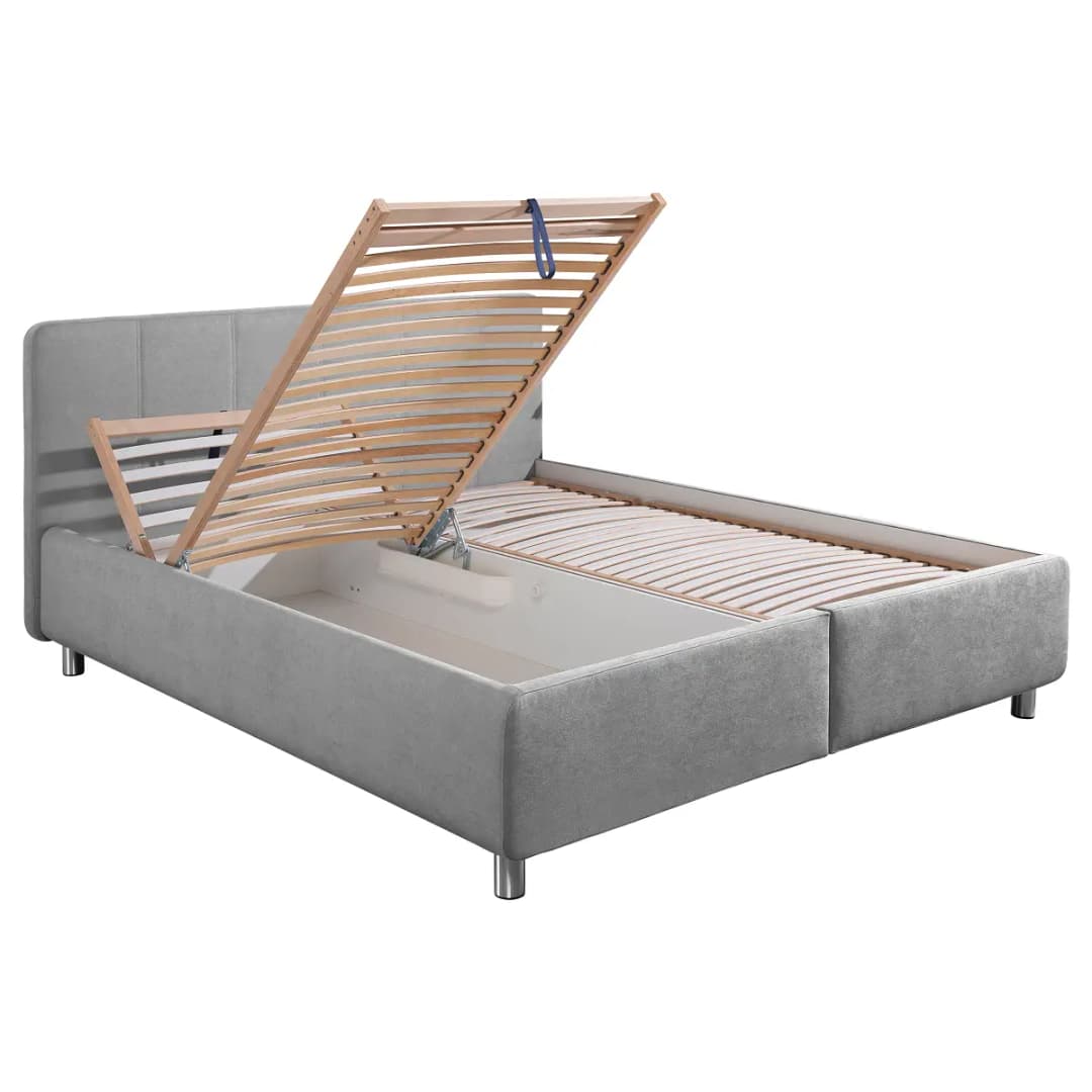 Loftscape Polsterbett Jorcani mit Matratze 160 x 200cm | Grau