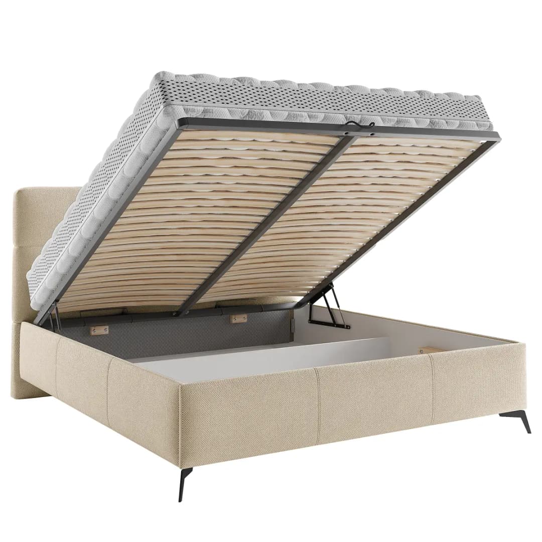 loftscape Polsterbett Addoson 180 x 200cm Strukturstoff Cully Beige