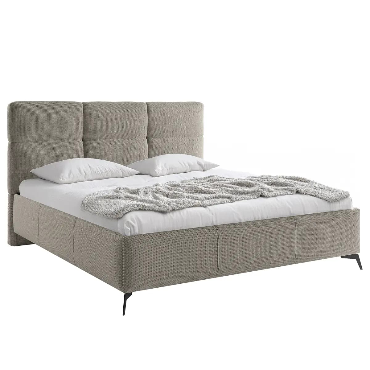 loftscape Polsterbett Addoson 140 x 200cm Strukturstoff Cully Hellgrau