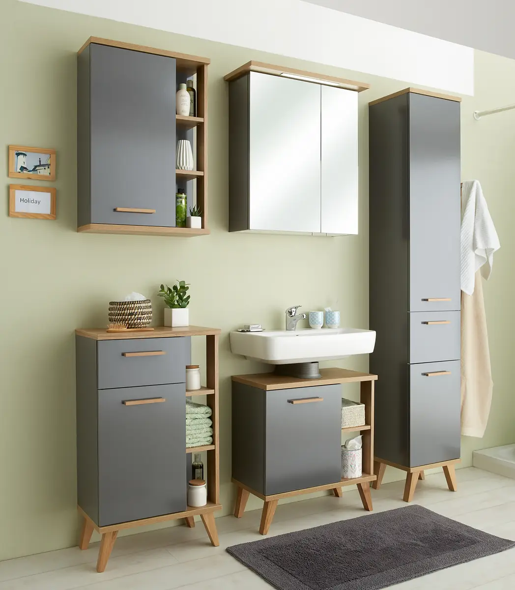 Unterschrank 51cm Grau | Grau