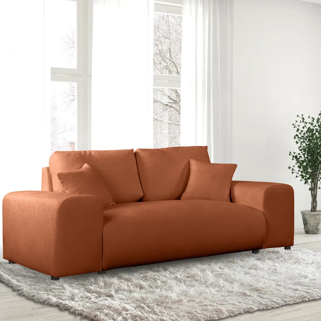Fredriks 2-Sitzer Sofa Sideri | Terrakotta