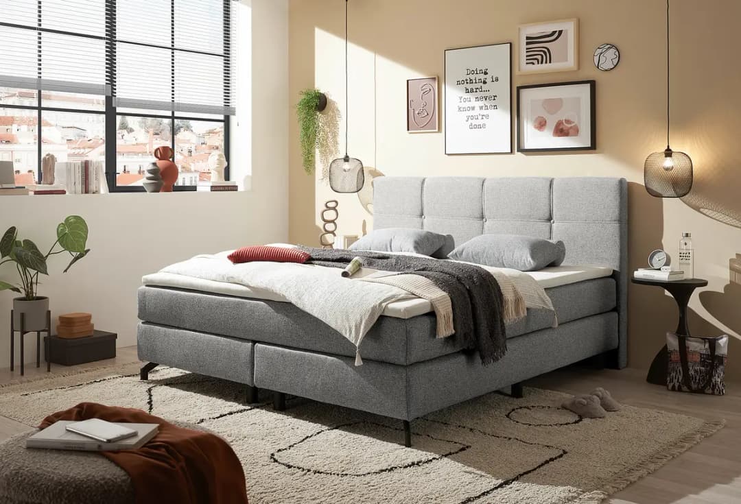 loftscape Boxspringbett Kalagazi | Grau