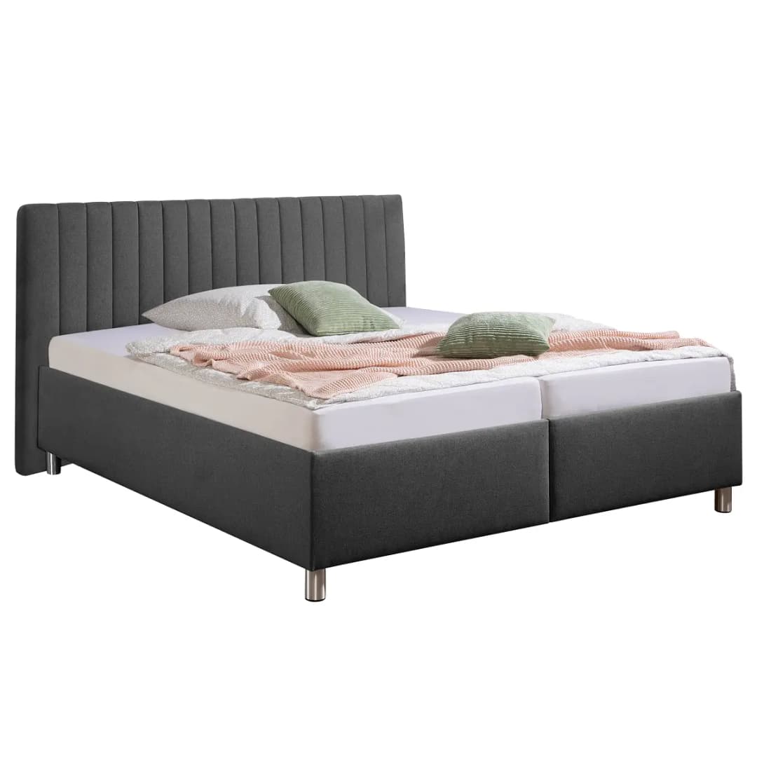 loftscape Polsterbett Deinert mit Matratze 180 x 200cm Webstoff Ramse