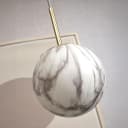 Pendelleuchte Carrara Ø 16cm Gold/Grau/Gold Farbglas | Mehrfarbig