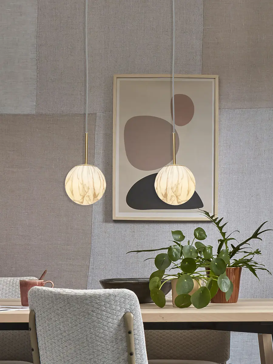 Pendelleuchte Carrara Ø 16cm Gold/Grau/Gold Farbglas | Mehrfarbig