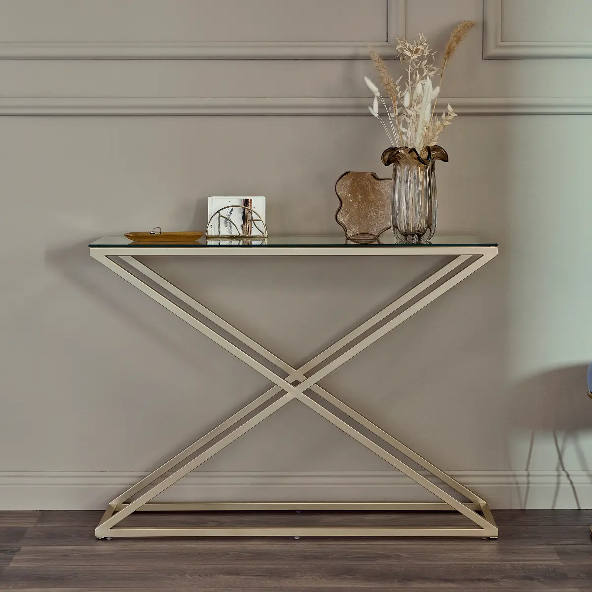 Red Living Konsolentisch Daggoli | Gold
