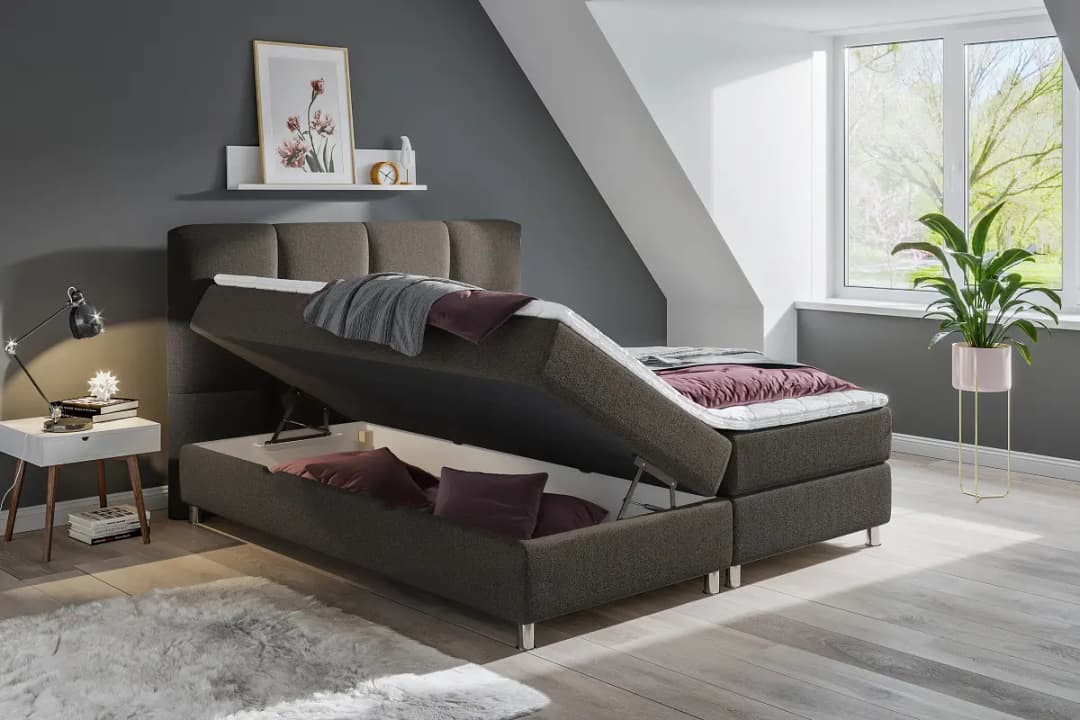 loftscape Boxbett Williard 180 x 200cm Flachgewebe | Braun