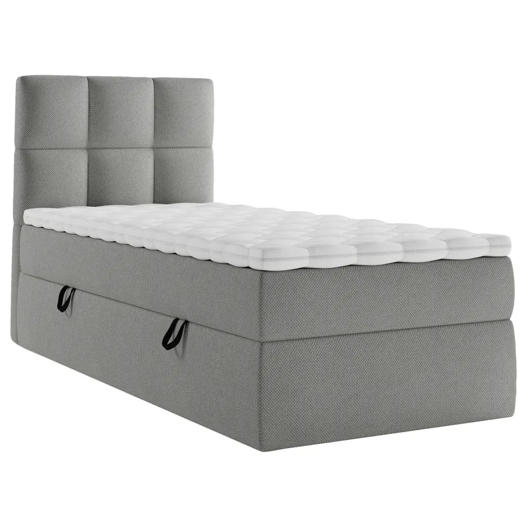loftscape Boxbett Rudisell 90 x 200cm Strukturstoff Cully Dunkelgrau