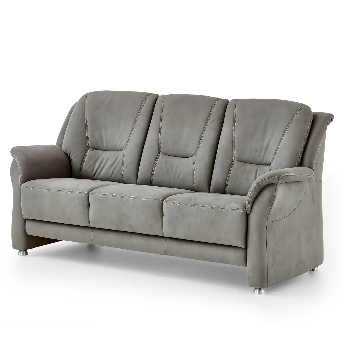 Fredriks 3-Sitzer Sofa Grau Microfaser Felia | Grau