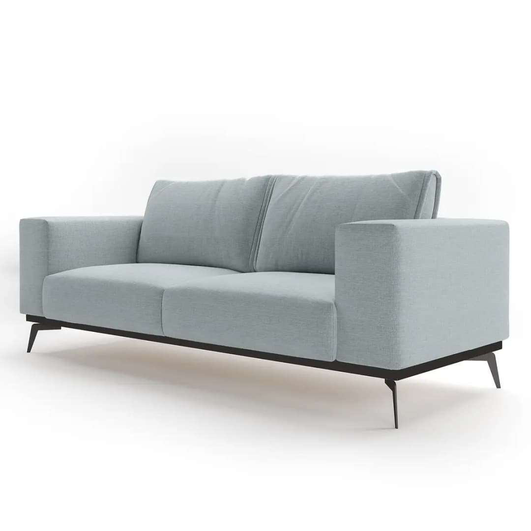 2,5-Sitzer Sofa Bimor Grau Strukturstoff Luela | Grau