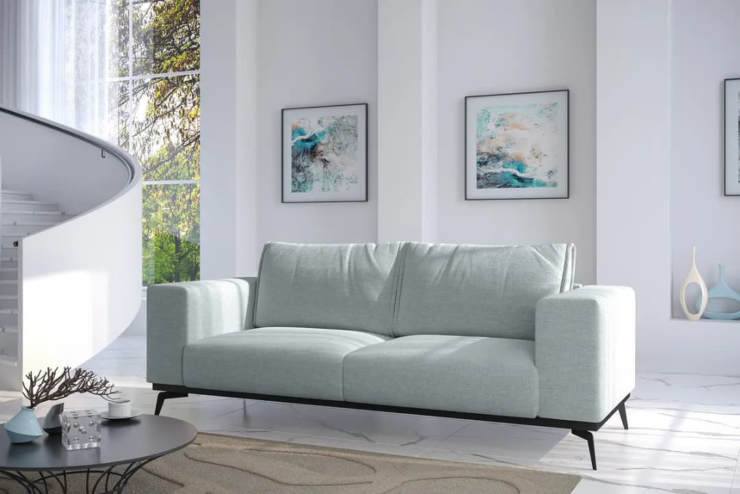 2,5-Sitzer Sofa Bimor Grau Strukturstoff Luela | Grau