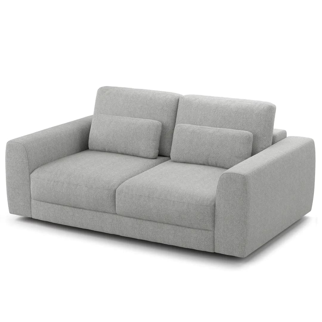 2-Sitzer Sofa Grau/Hellgrau Webstoff Saia | Grau