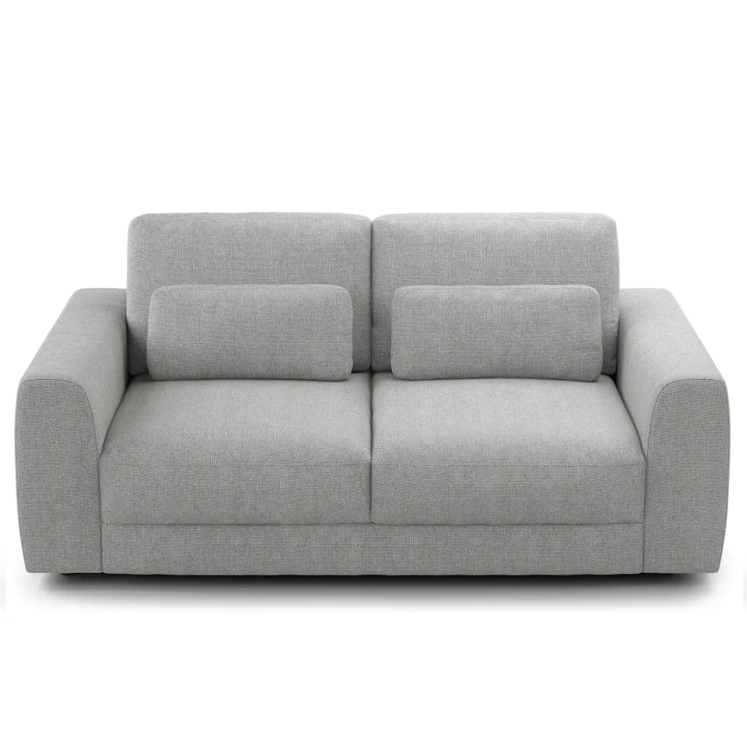 2-Sitzer Sofa Grau/Hellgrau Webstoff Saia | Grau