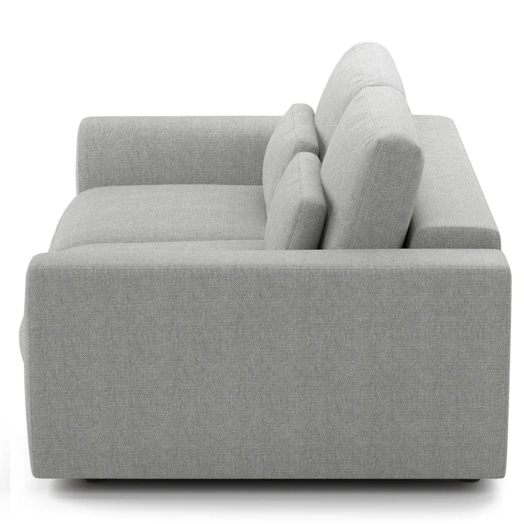 2-Sitzer Sofa Grau/Hellgrau Webstoff Saia | Grau