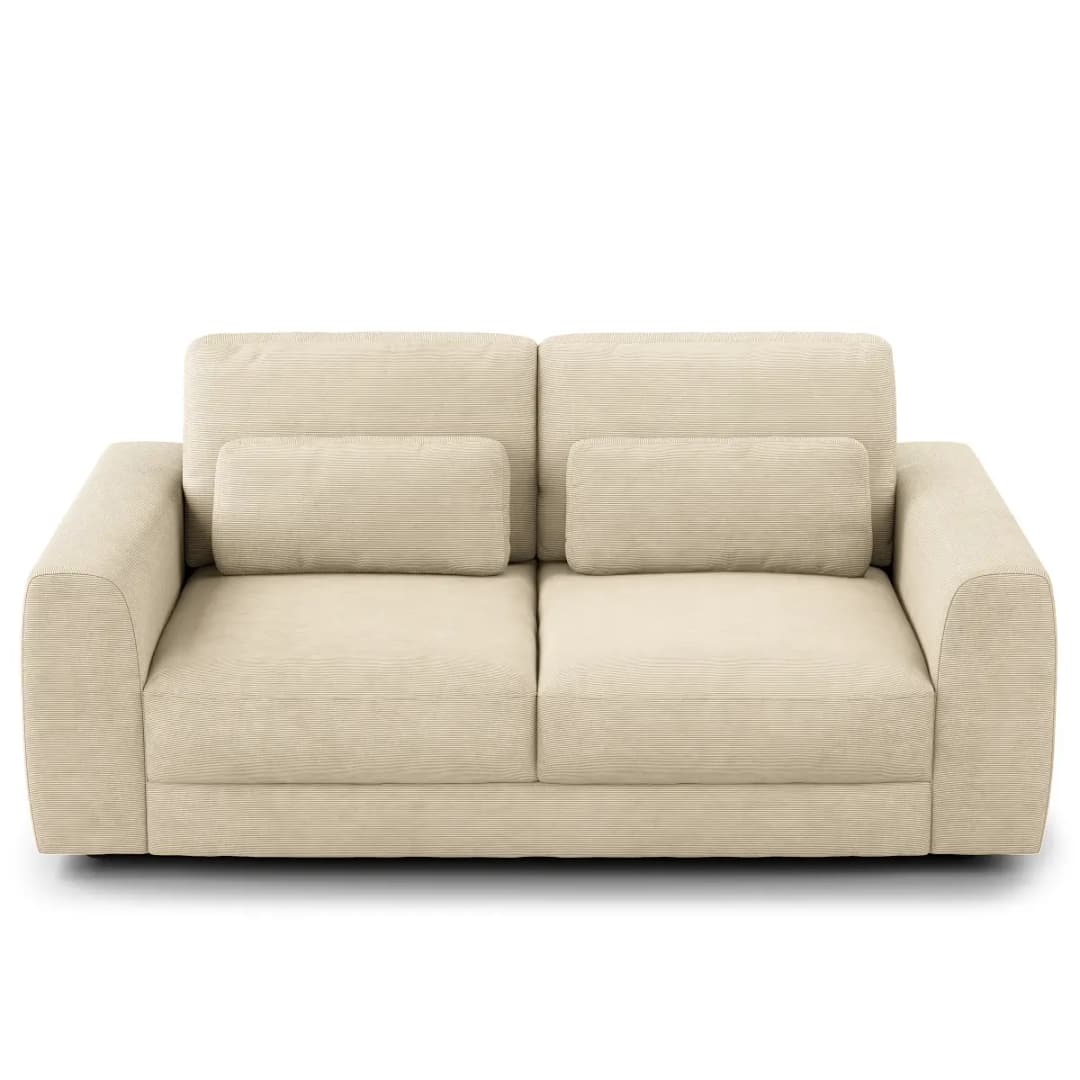 2-Sitzer Sofa Beige/Beige Cordstoff Snor | Beige