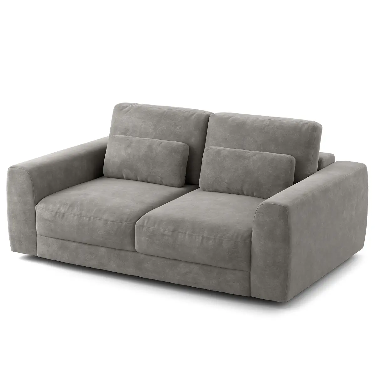 Studio Copenhagen 2-Sitzer Sofa Grau Samt Vina | Grau