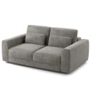 Studio Copenhagen 2-Sitzer Sofa Grau Samt Vina | Grau
