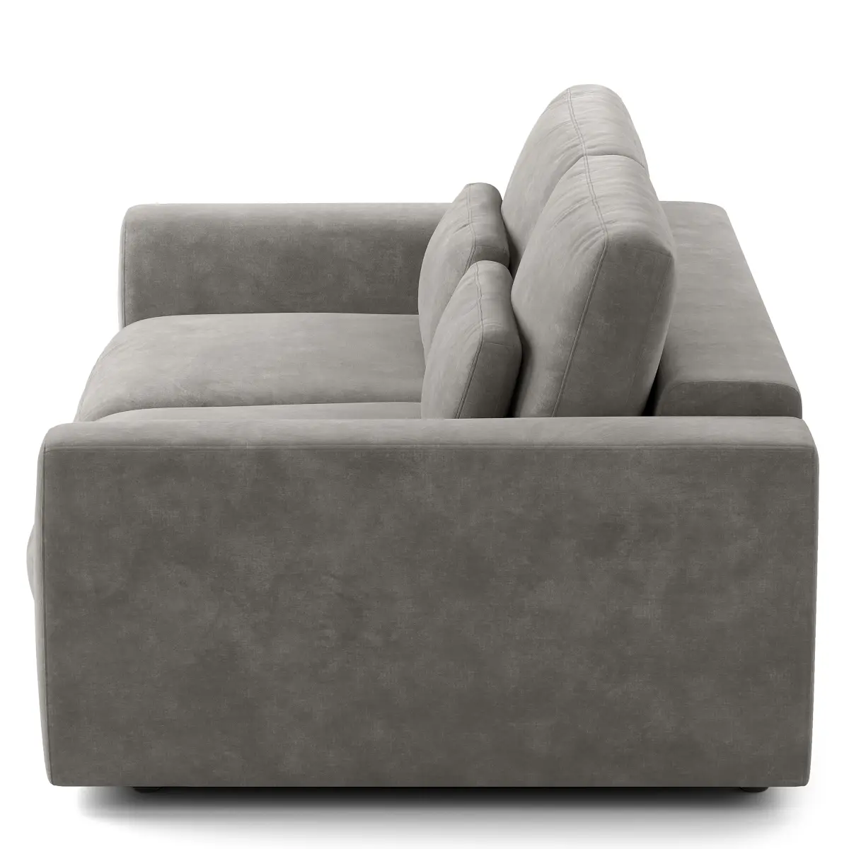 Studio Copenhagen 2-Sitzer Sofa Grau Samt Vina | Grau