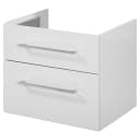Waschtischunterschrank Lara 2 Schubladen 60cm Weiß/Hochglanz Weiß