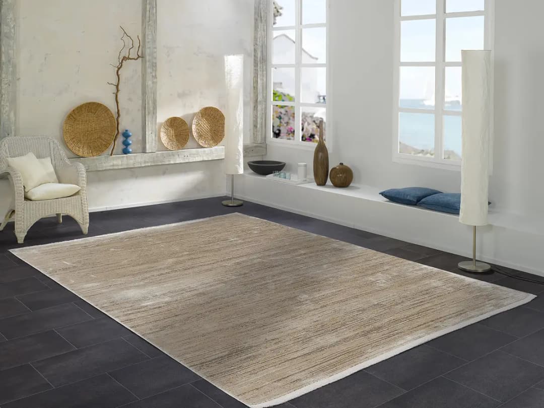 Kurzflorteppich Auroras Mono | Braun