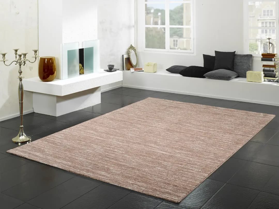 Kurzflorteppich Casella Mono | Braun
