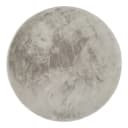 Fellteppich Lavabile Extra rund Grau/Grau Ø 80cm Kunstfell