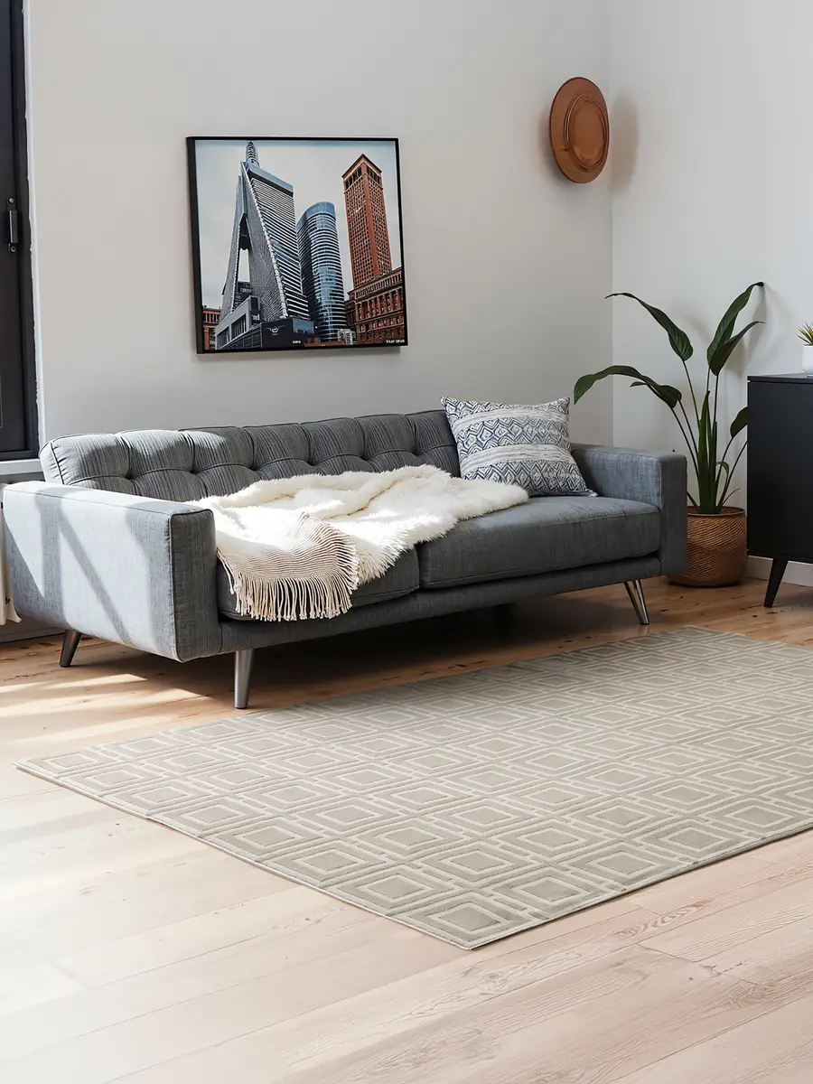 Kurzflorteppich Howlite | Beige