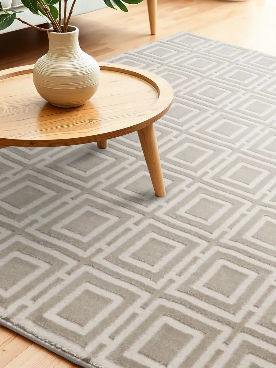 Kurzflorteppich Howlite | Beige