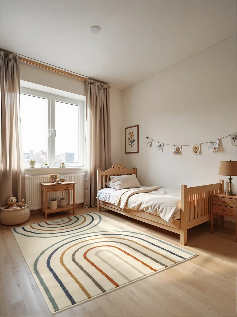 Kinderteppich Double Rainbow 160 x 235cm Beige | Beige