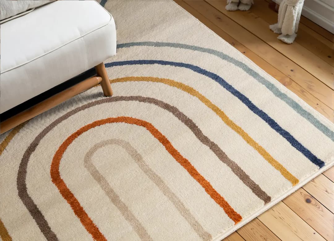 Kinderteppich Double Rainbow 160 x 235cm Beige | Beige