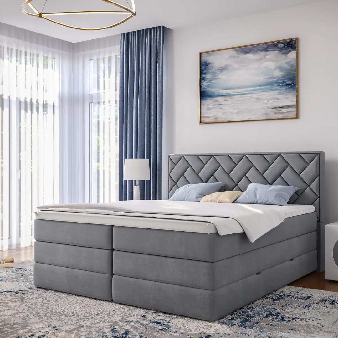 Boxspringbett Zaari | Grau