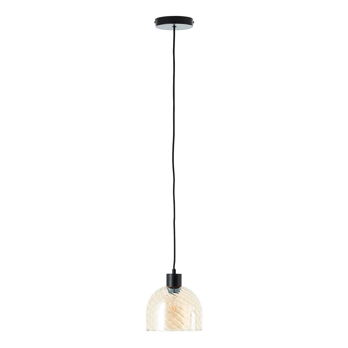 Brilliant Pendelleuchte Casto | Schwarz
