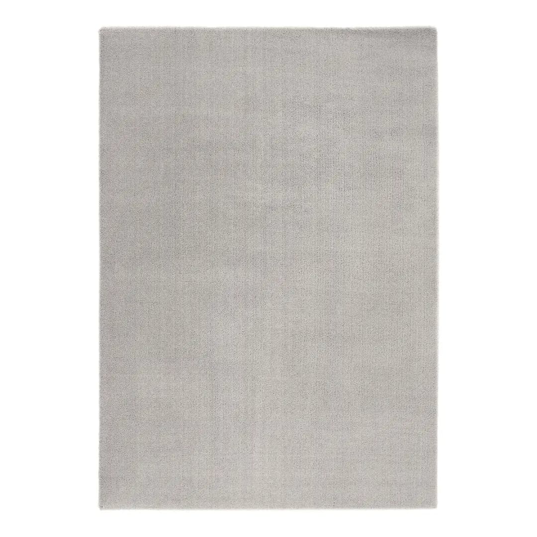 Hochflorteppich Plushia Uni 140 x 200cm Grau | Grau