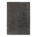 Hochflorteppich Plushia Uni 140 x 200cm Grau/Dunkelgrau | Grau