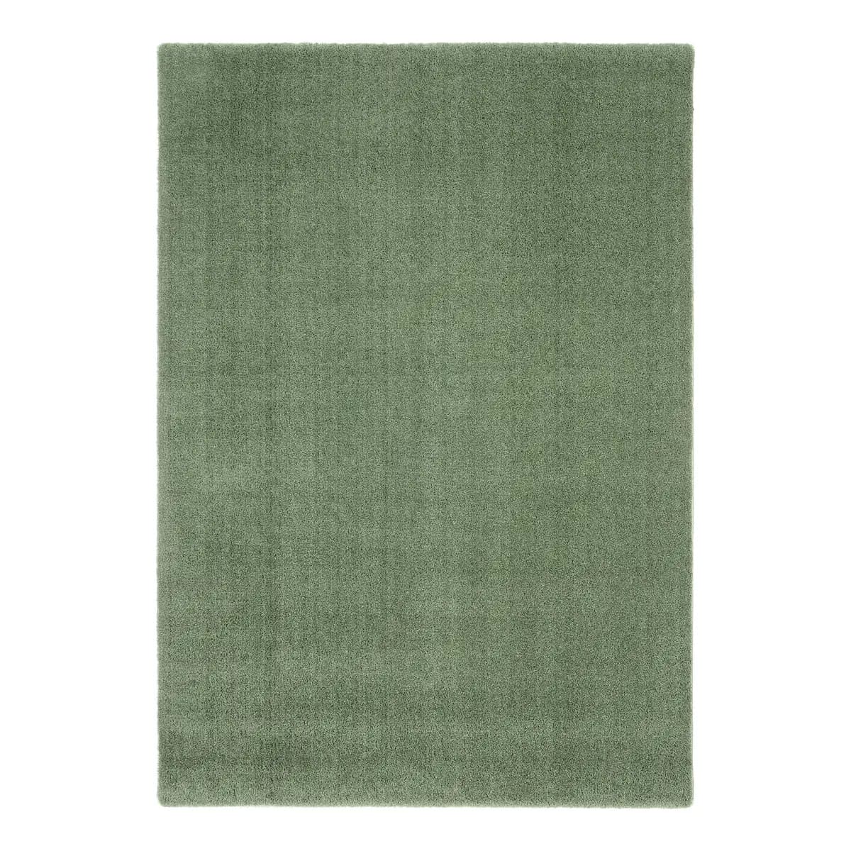 Hochflorteppich Plushia Uni 160 x 230cm Grün/Olivgrün | Grün