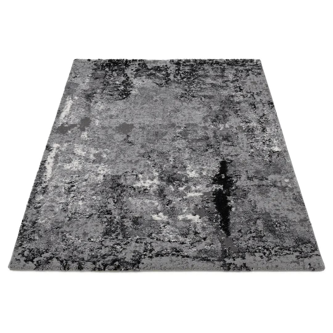 Kurzflorteppich Echo Stream Grau/Grau 160 x 230cm Mischgewebe