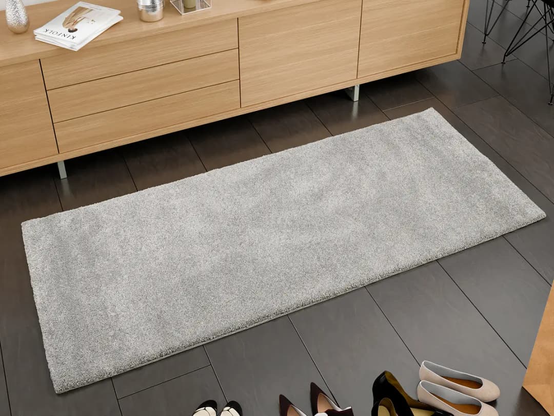Läufer Moss Mono 80 x 300cm Grau/Grau | Grau