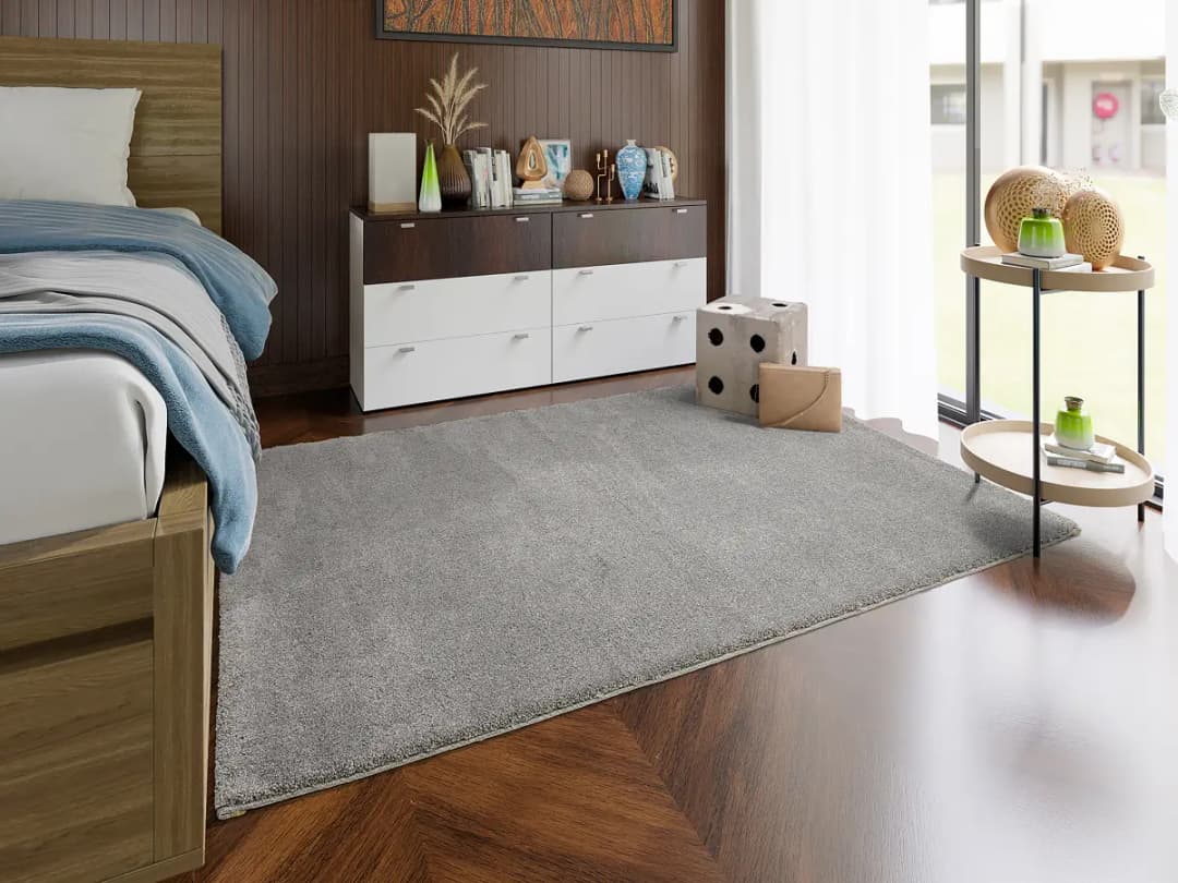 Kurzflorteppich Moss Mono Grau/Dunkelgrau 200 x 250cm | Grau