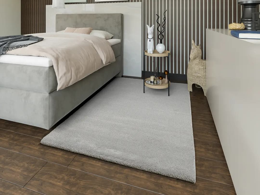 Kurzflorteppich Moss Mono Grau/Grau 200 x 250cm | Grau