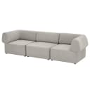 3-Sitzer Sofa NECO Grau Webstoff Wiam | Grau