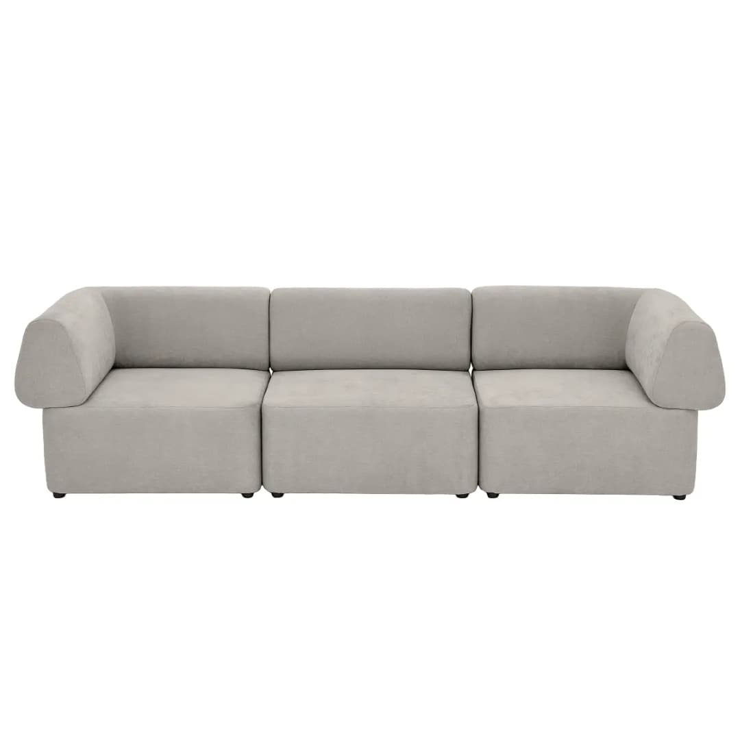3-Sitzer Sofa NECO Grau Webstoff Wiam | Grau