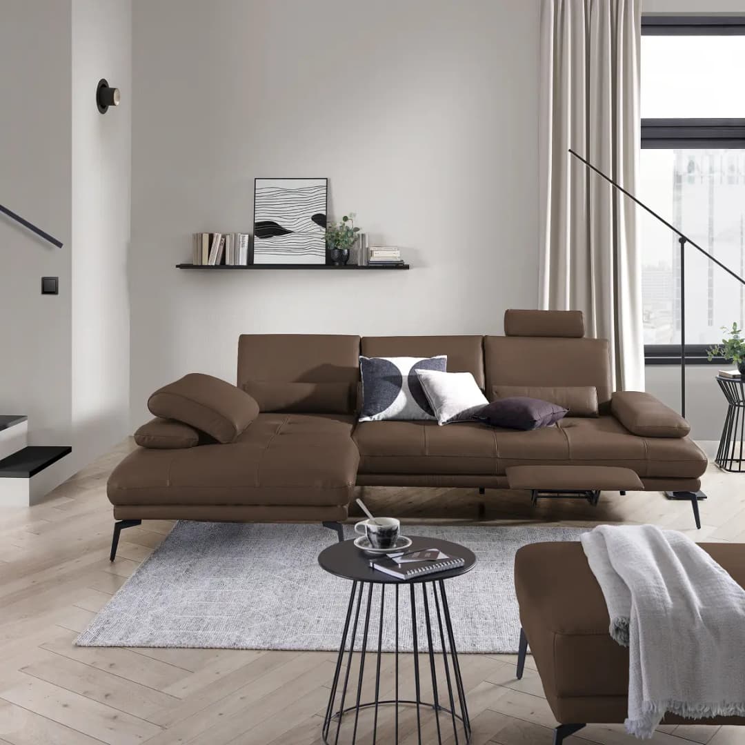 Ecksofa AMIAN | Braun