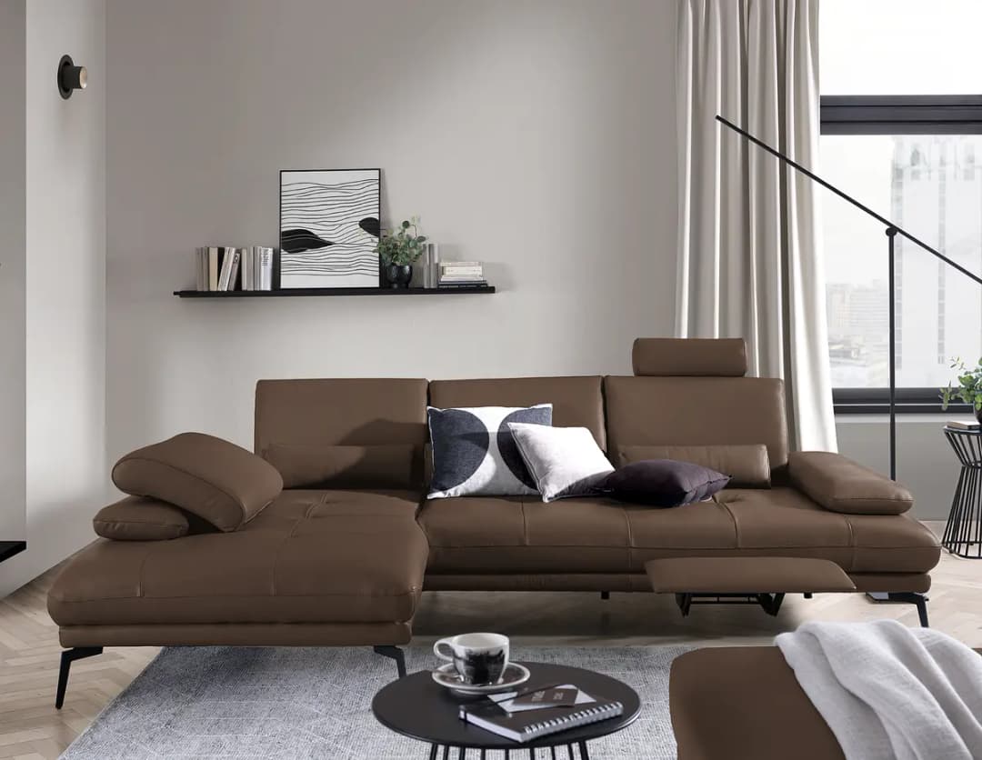 Ecksofa AMIAN | Braun
