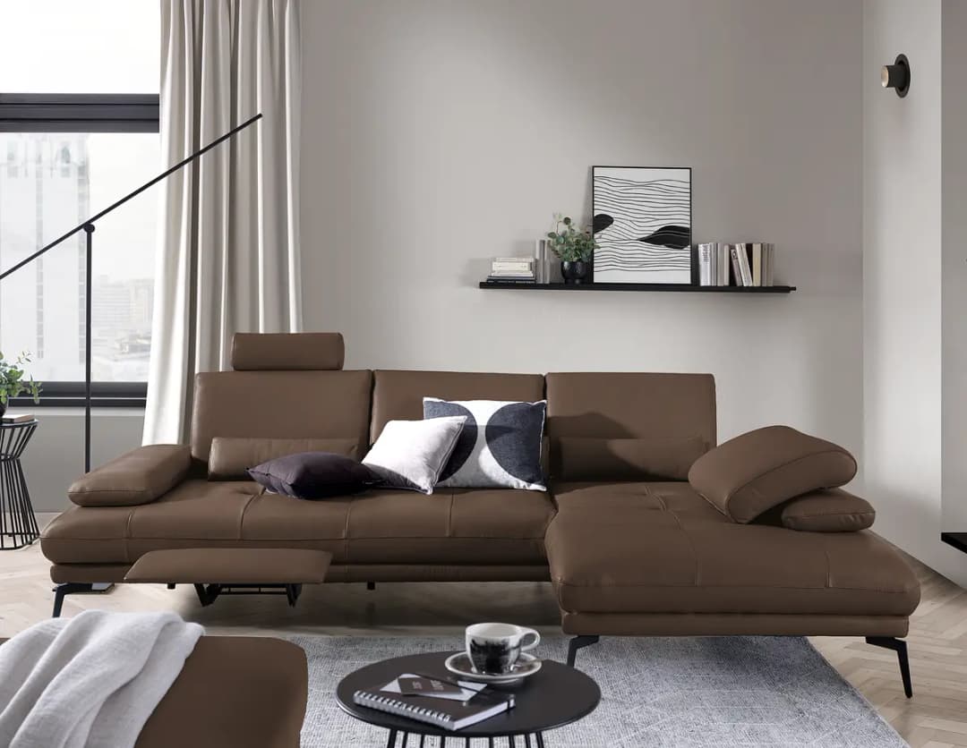 Ecksofa AMIAN | Braun