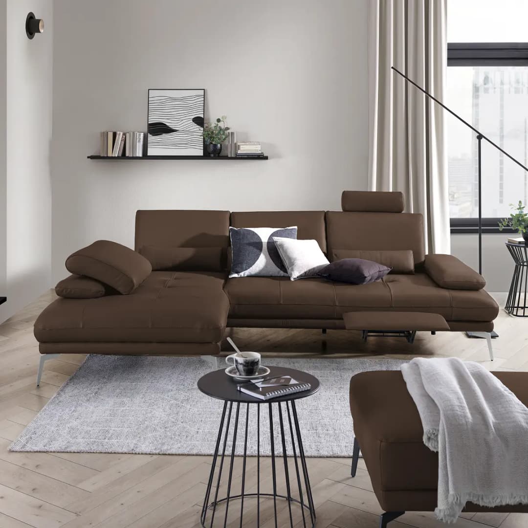 Ecksofa AMIAN | Braun