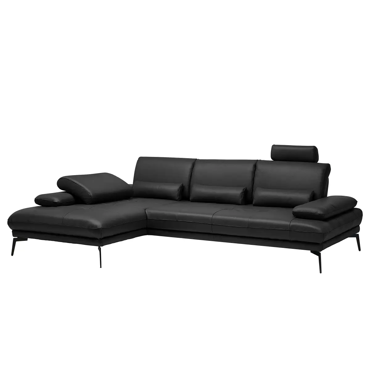 Ecksofa AMIAN | Schwarz