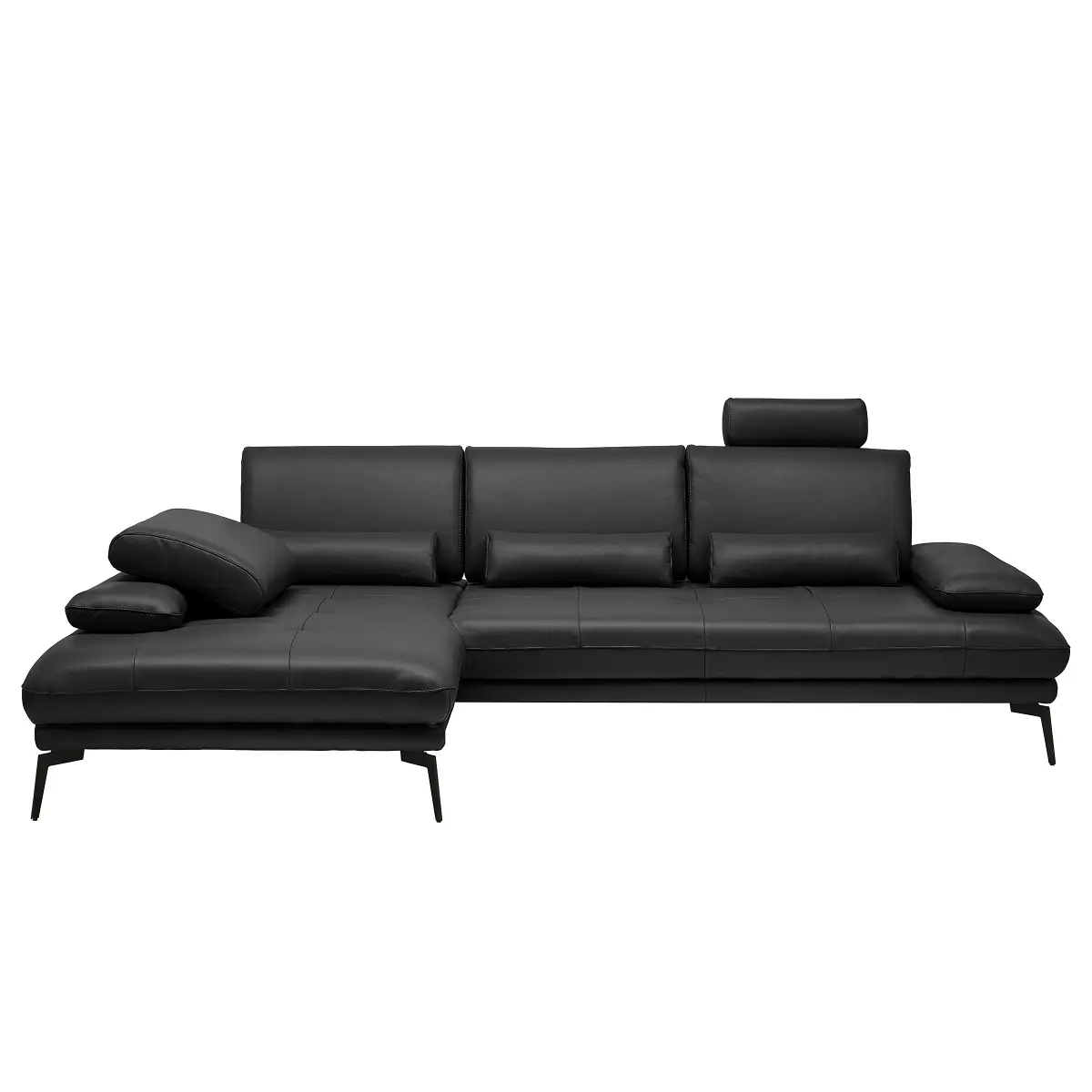 Ecksofa AMIAN | Schwarz