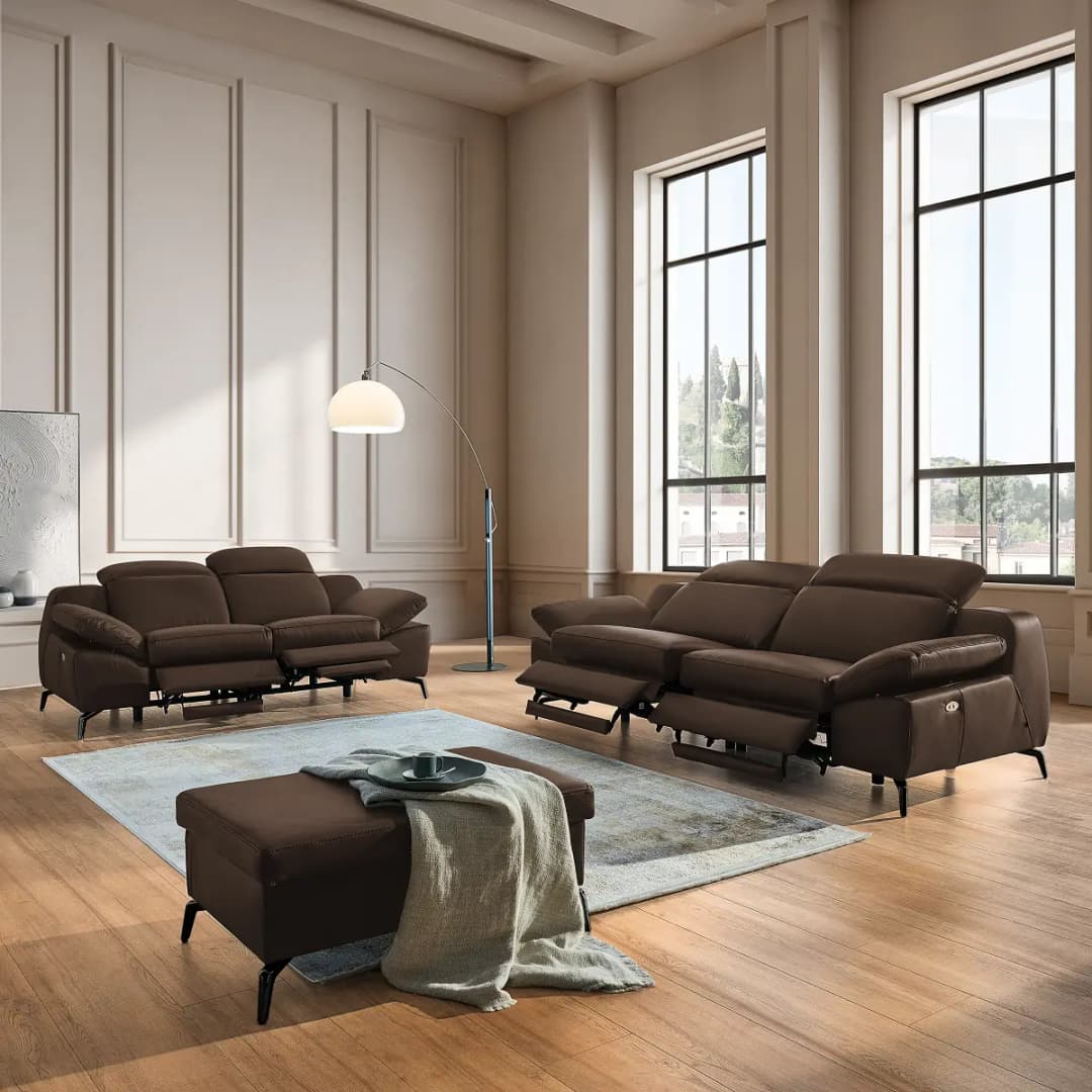 Fredriks 3-Sitzer Sofa Domna | Braun