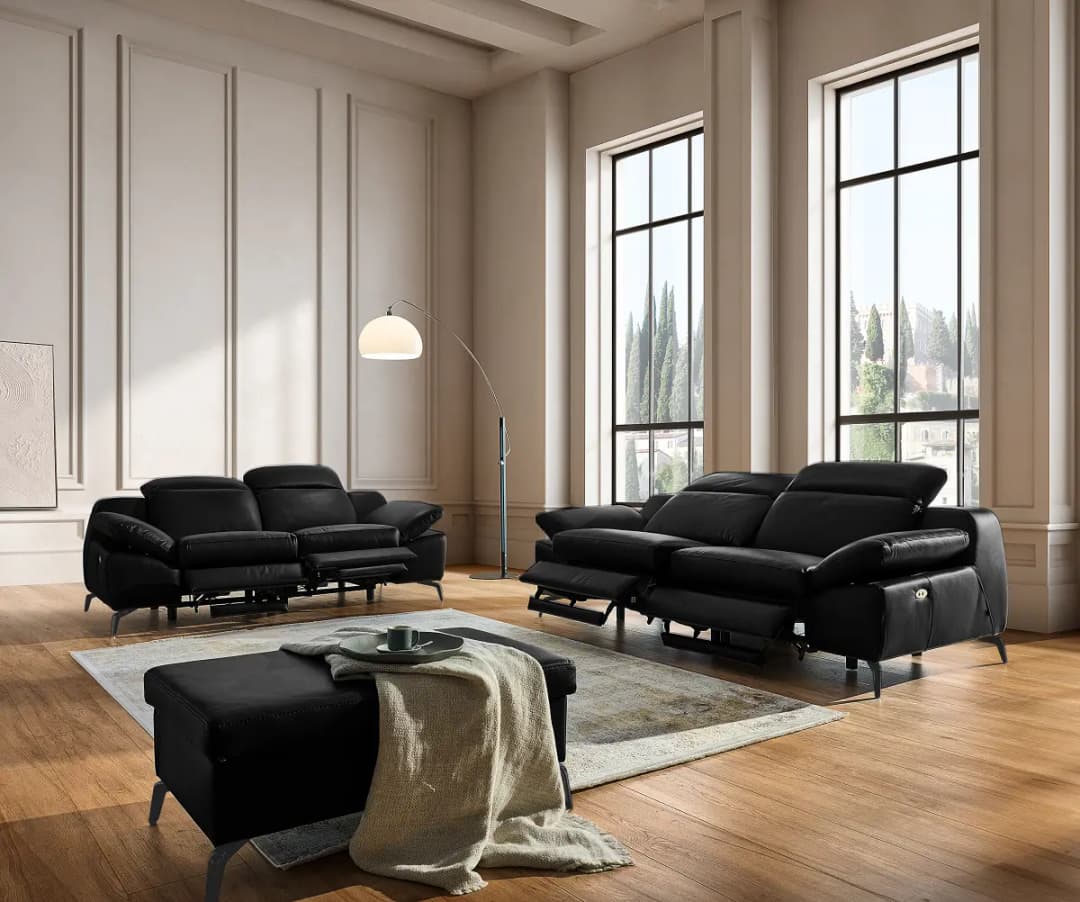 Fredriks 2-Sitzer Sofa Domna | Schwarz